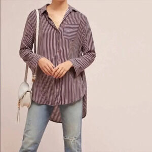Anthropologie Maeve Adelaide Poplin Tunic Shirt